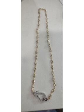 Frieda Rothman gold over sterling Lumi Bezel necklace with Lobster clasp